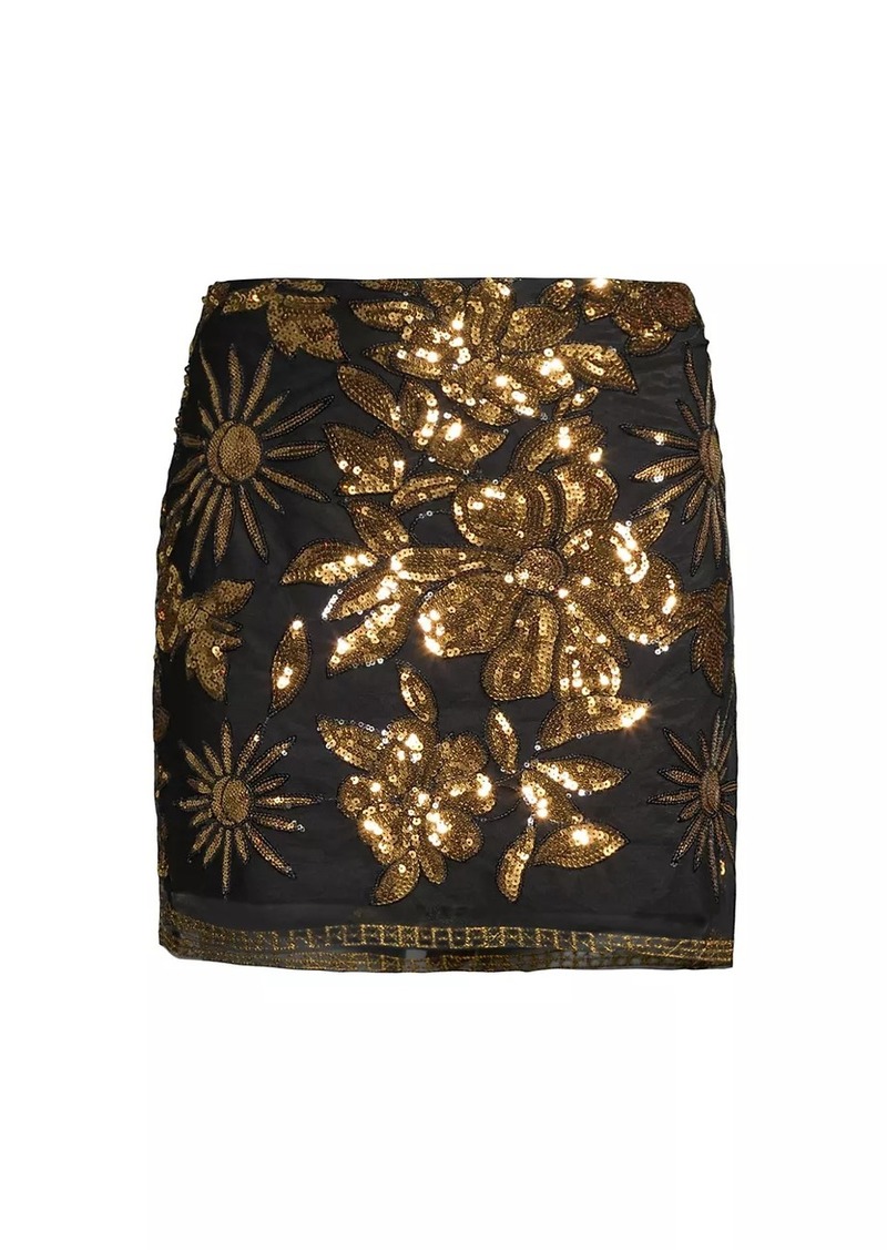 Milly Kristina Holiday Nights Sequins Miniskirt