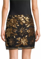 Milly Kristina Holiday Nights Sequins Miniskirt