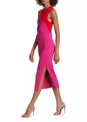 Milly Kyle Bi-Color Midi-Dress