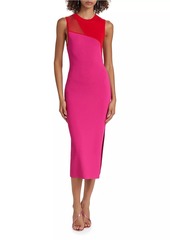 Milly Kyle Bi-Color Midi-Dress