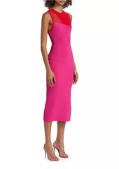 Milly Kyle Bi-Color Midi-Dress