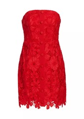 Milly Lace Strapless Minidress