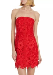Milly Lace Strapless Minidress