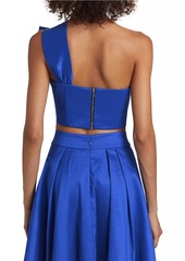 Milly Laney Bow Cropped Top