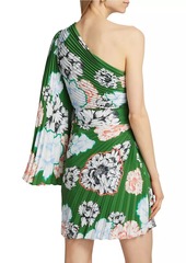 Milly Linden Petals In Bloom One-Shoulder Dress