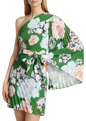 Milly Linden Petals In Bloom One-Shoulder Dress