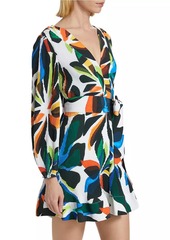 Milly Liv Balearic Floral Pleated Minidress