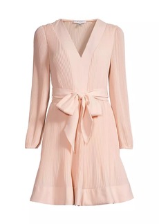 Milly Liv Pleated Belted Minidress