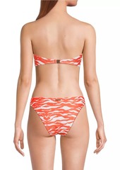 Milly Margot Wild Stripes Bandeau Bikini Top