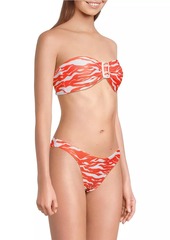 Milly Margot Wild Stripes Bandeau Bikini Top