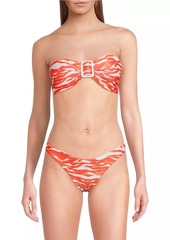 Milly Margot Wild Stripes Bandeau Bikini Top