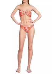 Milly Margot Wild Stripes Bandeau Bikini Top