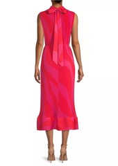 Milly Melina Pleated Midi-Dress