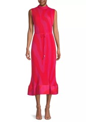 Milly Melina Pleated Midi-Dress