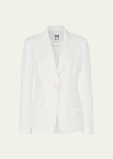 Milly Alexa Single-Button Viscose Twill Jacket