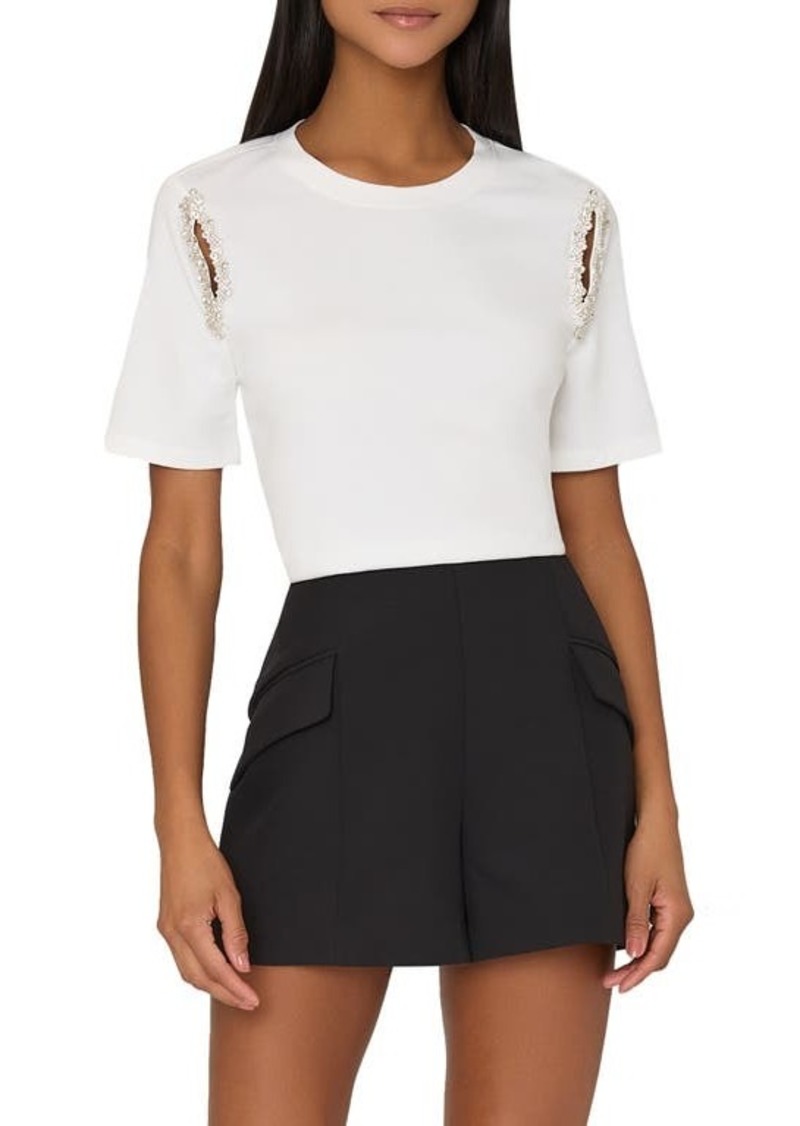 Milly Avril Crystal Trim T-Shirt