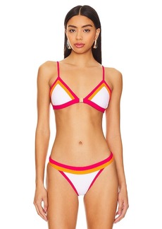 MILLY Cabana Amalfi Color Block Bikini Top