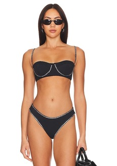 MILLY Cabana Heat Set Bikini Top