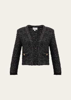 Milly Cropped Boucle Tweed Jacket
