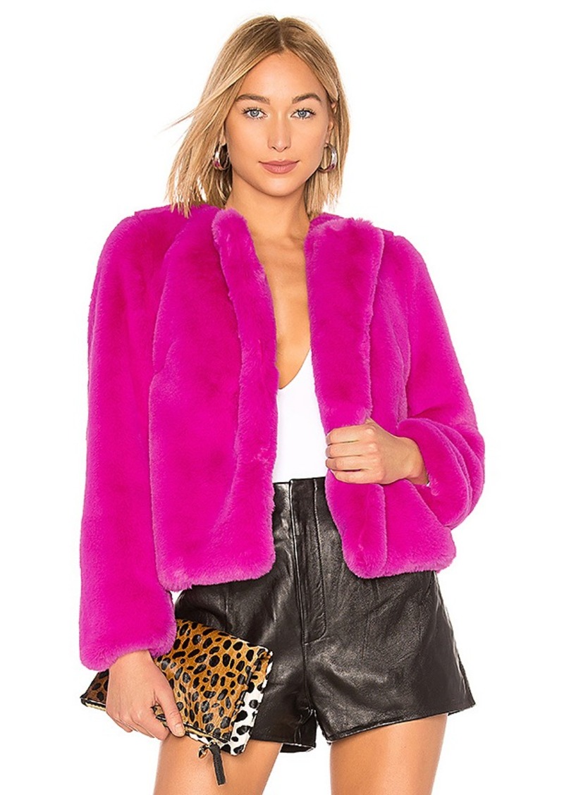 milly faux fur coat Big sale - OFF 78%