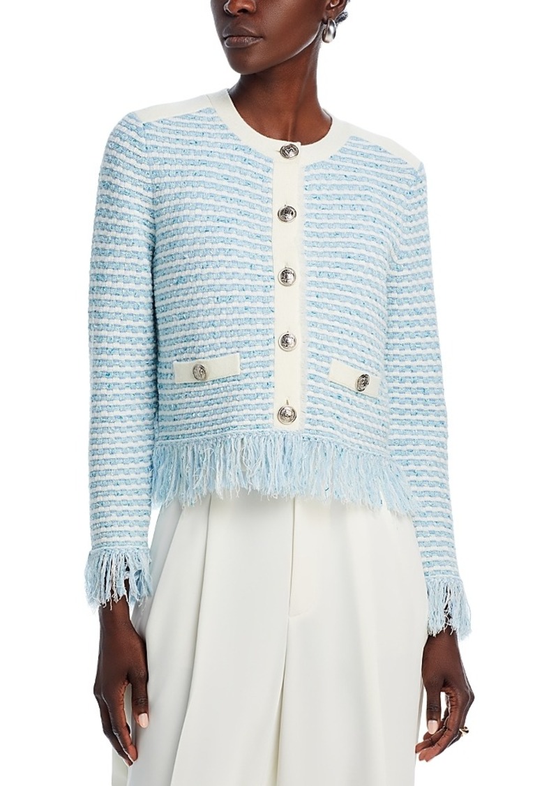 Milly Fringe Trim Cardigan