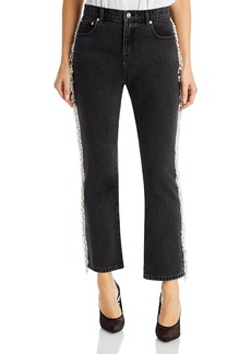 Milly Gineen Embellished Ankle Jeans