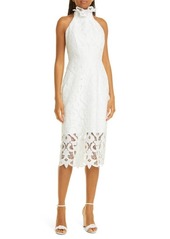 Milly Guipure Lace Halter Sheath Dress in Ecru at Nordstrom