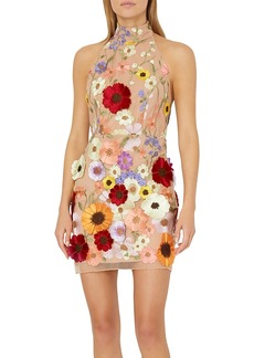 Milly Hariet 3D Flower Sleeveless Mini Dress