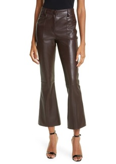 Milly Hellena Faux Leather Kick Flare Pants