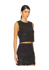 MILLY Iiana Sequins Beaded Sleeveless Top