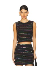 MILLY Iiana Sequins Beaded Sleeveless Top