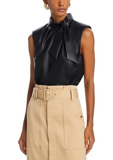 Milly London Faux Leather Top