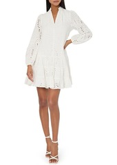 Milly Margaret Butterfly Eyelet Long Sleeve Dress