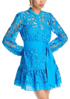 Milly Nellie Sequined Lace Mini Dress