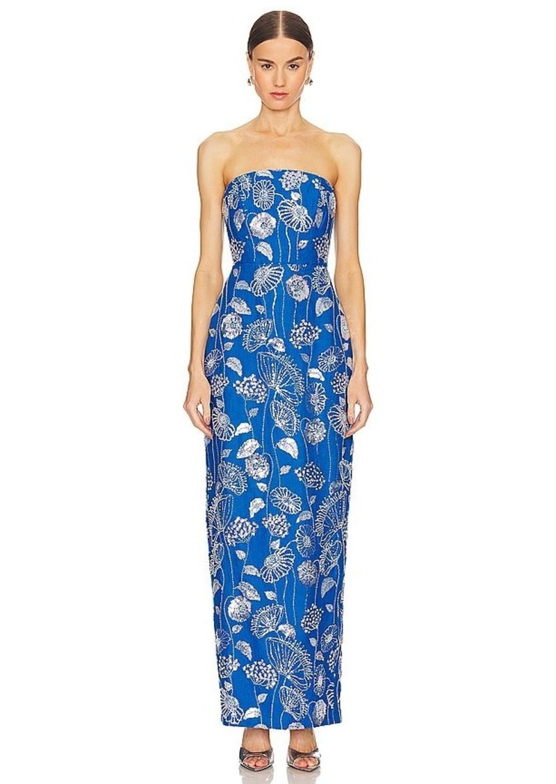 MILLY Orion Sequin Embellished Linen Dress