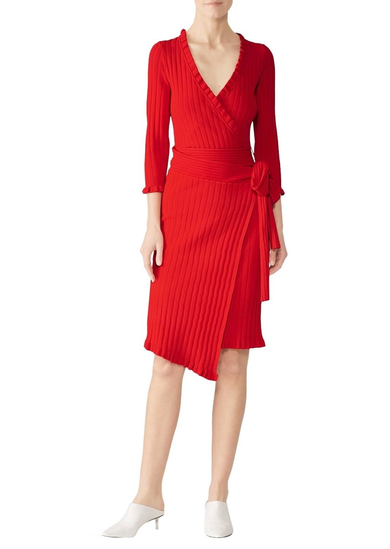 Milly Rent the Runway Pre-Loved Ruffle-edge Wrap Dress