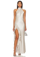 MILLY Roux Hammered Satin Dress
