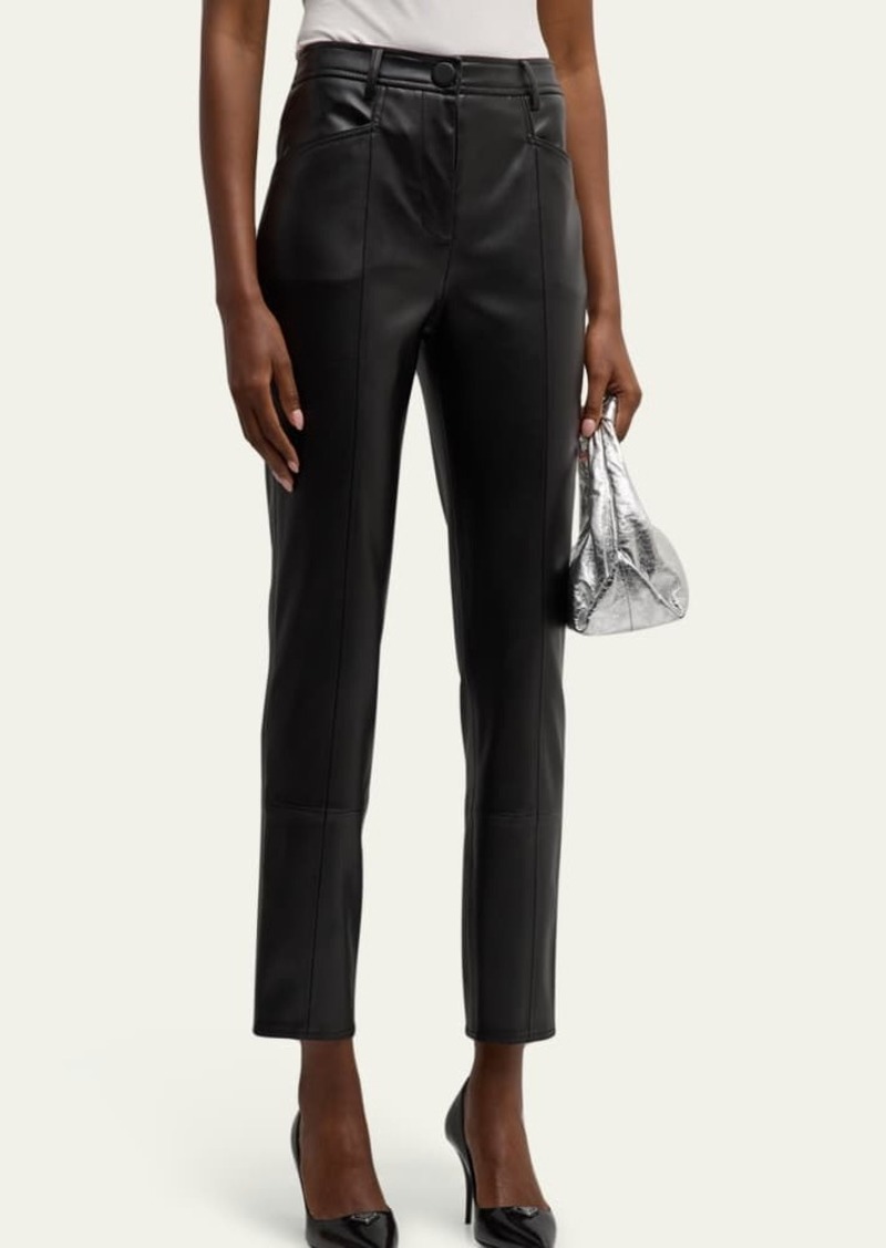 Milly Rue Faux Leather Skinny Pants