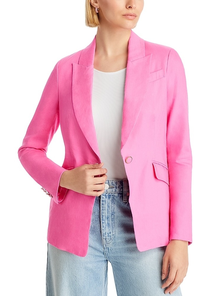 Milly Single Button Classic Linen Blazer