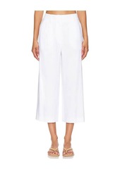 MILLY Solid Linen Pant