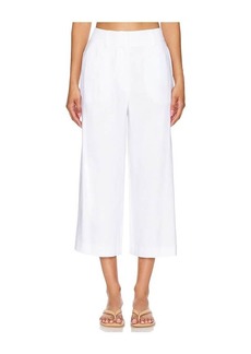 MILLY Solid Linen Pant