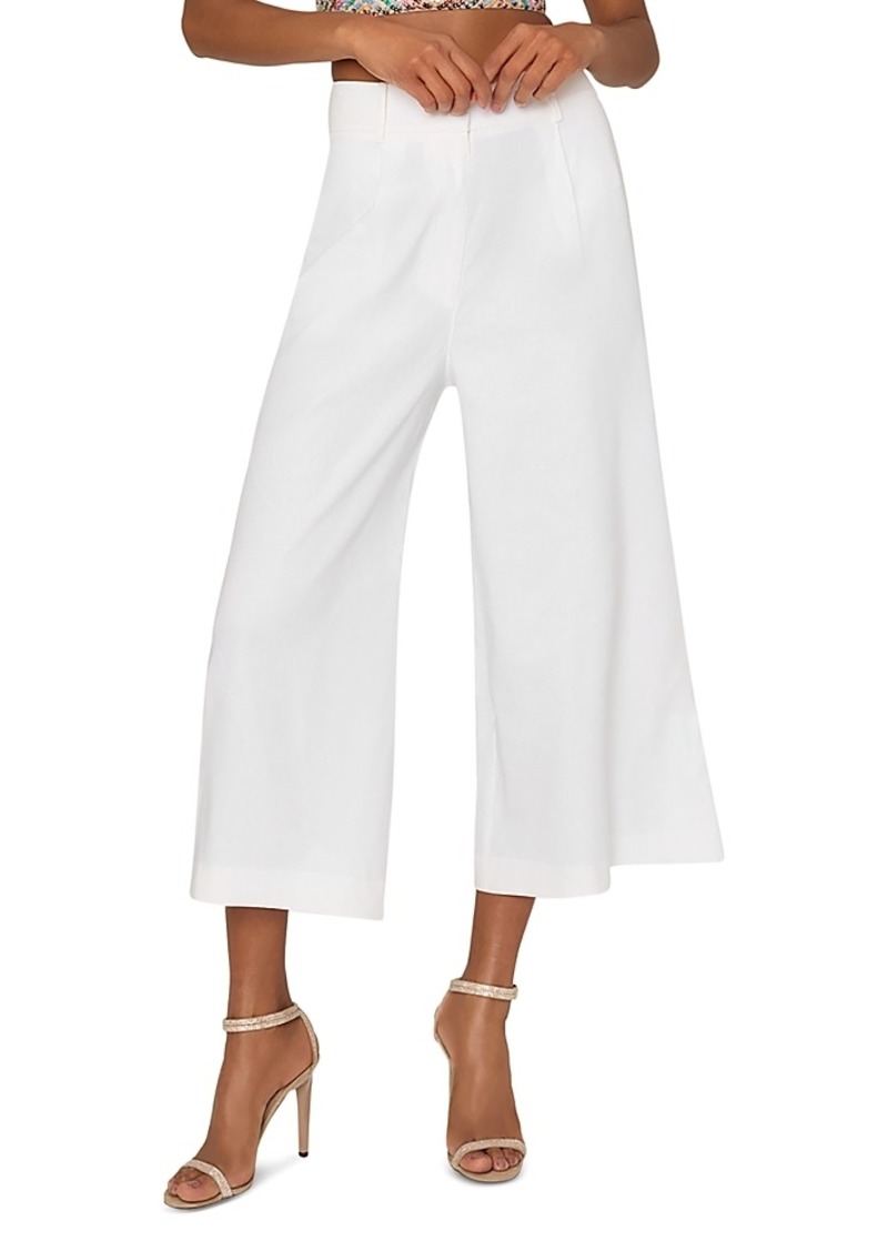 Milly Wide Leg Cropped Linen Pants