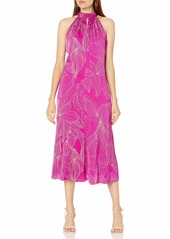 MILLY Women's Adrian Hibiscus Floral Viscose Dress