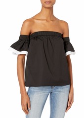 MILLY Women's Bare Shoulder Top with Combo  S