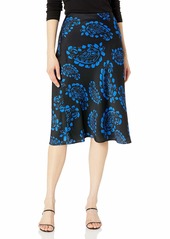 MILLY Women's Fion Tossed Paisley Bias Skirt  L