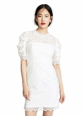 MILLY Women's Floral Lace Short Sleeveless Kara Dress