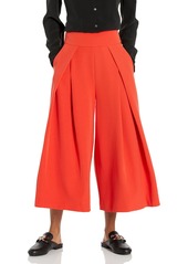 MILLY Women's Italian Cady Culotte Pant with Front Pleating