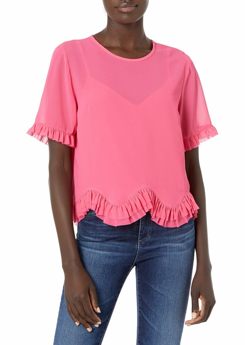 MILLY Women's Julia Chiffon Top  M