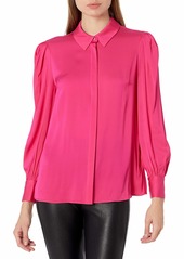 MILLY Women's Long Sleeve Button Down  L