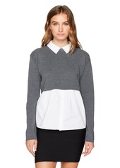MILLY Women's Removable Shirting Sweater  L